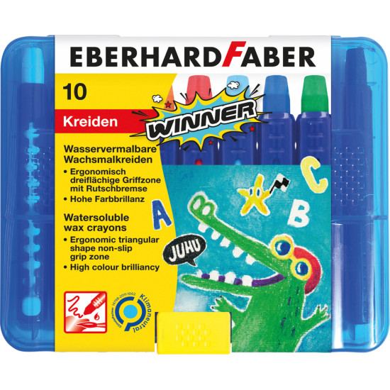 Восковые карандаши Winner Water-soluble 10шт водорастворимые