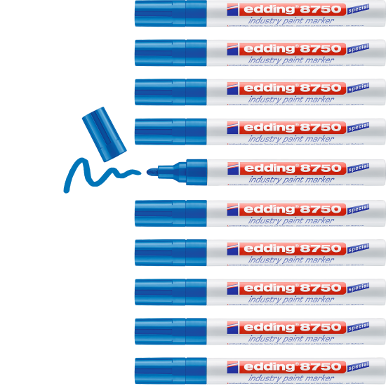 Permanentais marķieris Edding Paint 8750, 2-4mm, konisks, zils