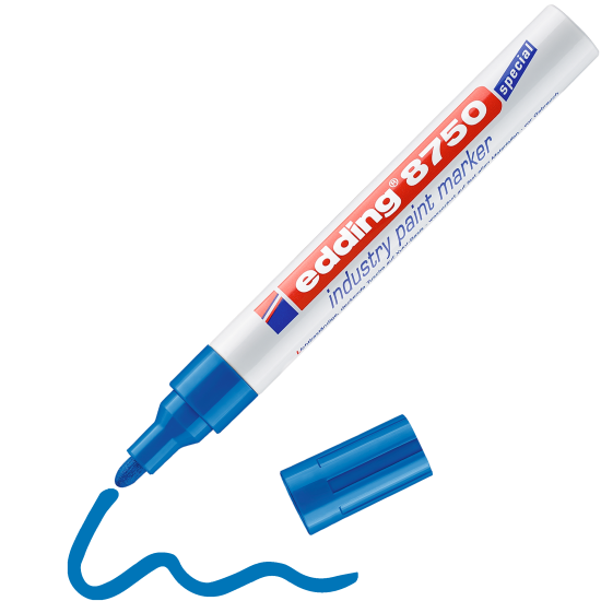 Permanentais marķieris Edding Paint 8750, 2-4mm, konisks, zils