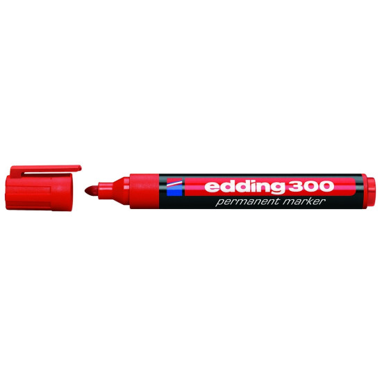 Маркер Edding 300 Красный Водостойкий