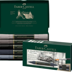 Маркеры Faber-Castell Albrecht Dürer 5 серых тонов