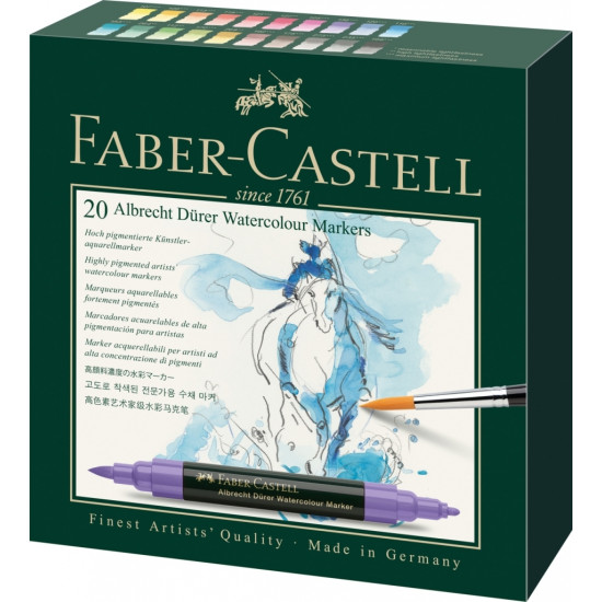 Маркеры акварельные Faber-Castell Albrecht Dürer 20 цветов