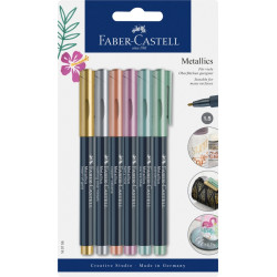 Маркеры Faber-Castell Metallics 6 цветов металлический эффект