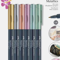 Маркеры Faber-Castell Metallics 6 цветов металлический эффект