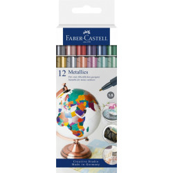 Маркеры Faber-Castell Metallics 12 цветов водостойкие