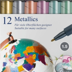Маркеры Faber-Castell Metallics 12 цветов водостойкие