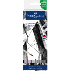 Маркеры Faber-Castell Goldfaber Aqua 6 оттенков серого