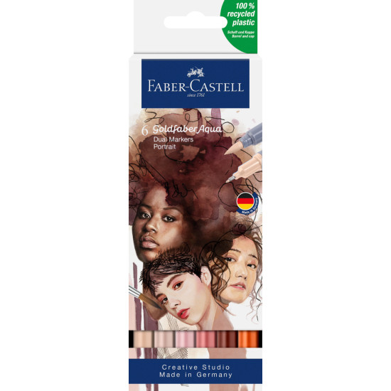 Маркеры Faber-Castell Gofa Aqua набор для портрета 6 цветов