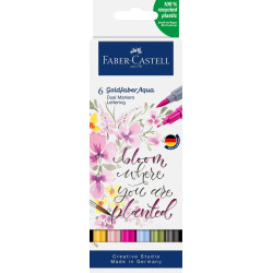 Маркеры Faber-Castell Goldfaber Aqua 6шт с кистью и лайнером