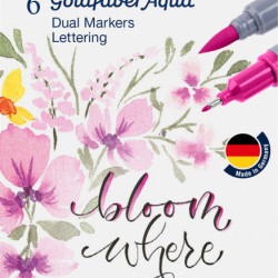 Маркеры Faber-Castell Goldfaber Aqua 6шт с кистью и лайнером