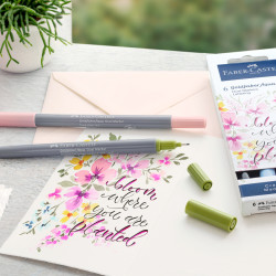 Маркеры Faber-Castell Goldfaber Aqua 6шт с кистью и лайнером
