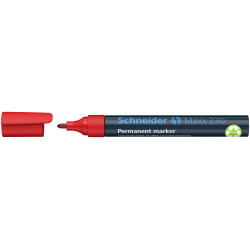 Permanentais marķieris Schneider 230, 1-3mm, konisks, sarkans