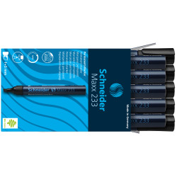 Permanentais marķieris Schneider Maxx 233, 1-5mm, nošķelts, melns