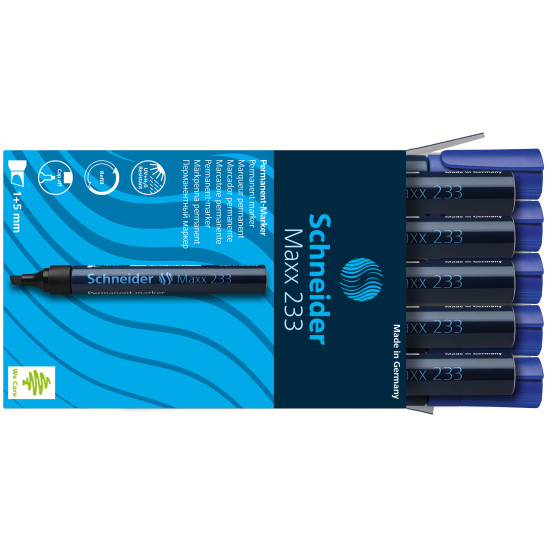 Permanentais marķieris Schneider 233 nošķelts, zils