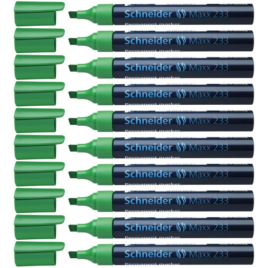 Permanentais marķieris Schneider 233 nošķelts, zaļš
