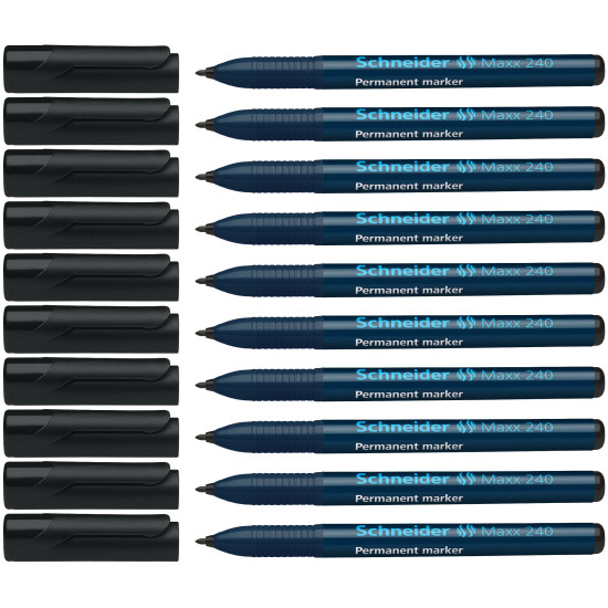 Permanentais marķieris Schneider Maxx 240, konisks, 1-2 mm, melns