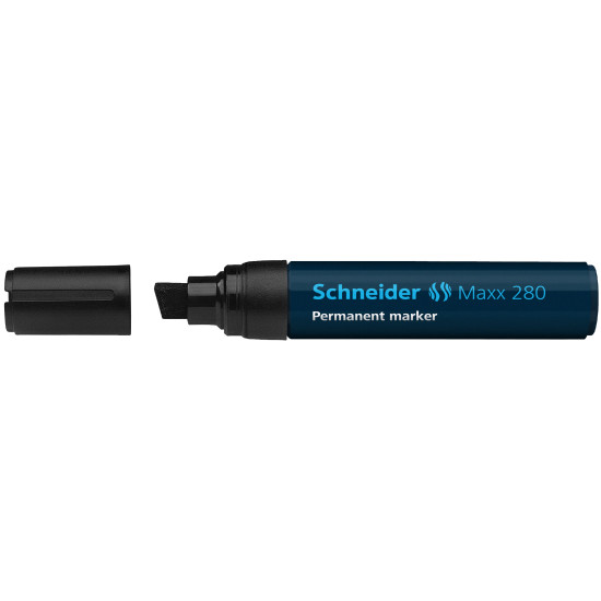 Permanentais marķieris Schneider Maxx 280, 4-12mm, nošķelts gals, melns