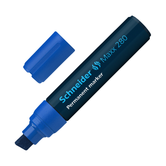 Permanentais marķieris Schneider Maxx 280, 4-12mm, nošķelts gals, zils