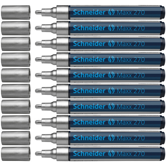 Permanentais marķieris Sсhneider Maxx 270, 1-3mm, sudraba