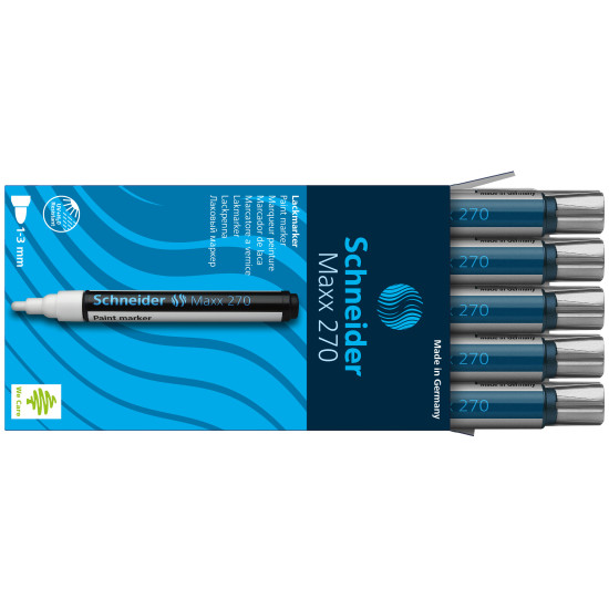Permanentais marķieris Sсhneider Maxx 270, 1-3mm, sudraba