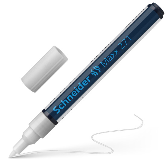 Permanentais marķieris Schneider Paint 271, 1-2mm, balts