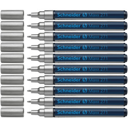 Permanentais marķieris Schneider 271, 1-2 mm, konisks, sudraba