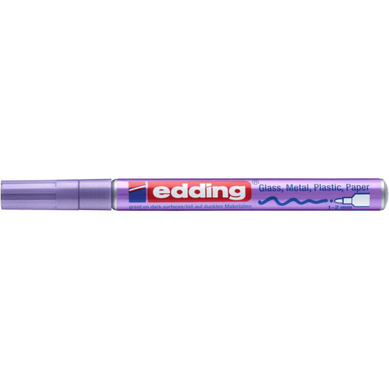 Маркер Edding 751 Металлик фиолетовый глянцевый