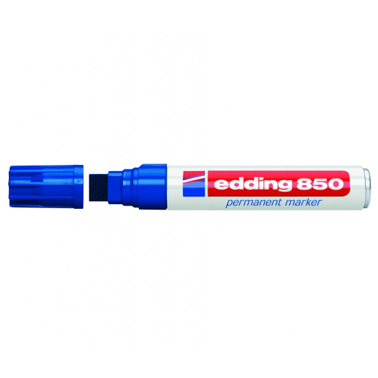 Перманентный маркер edding 850, синий, скошенный наконечник, 5-15 мм