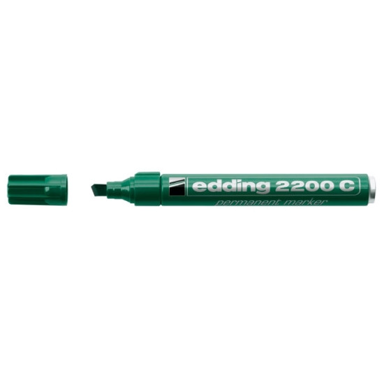 *Permanents marķieris Edding 2200C 1-5mm, nošķelts, zaļš