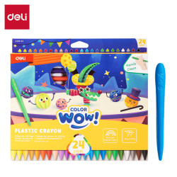 Восковые мелки Deli ColorWow 24 цвета яркие