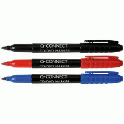 Permanentais marķieris Q-CONNECT CD/DVD, 1.0mm,sarkans