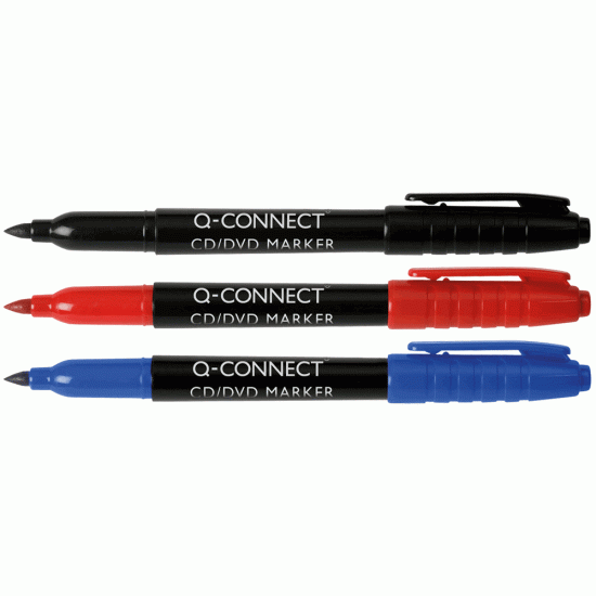 Permanentais marķieris Q-CONNECT CD/DVD, 1.0mm,sarkans