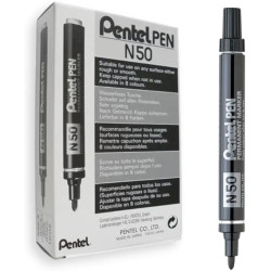 Перманентный маркер Pentel N50 круглый черный