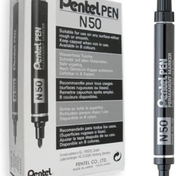 Перманентный маркер Pentel N50 круглый черный