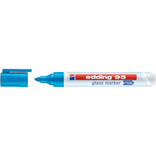 Klaasimarker Edding 95 helesinine ümara otsaga 1.5-3mm