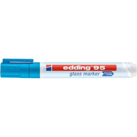 Klaasimarker Edding 95 helesinine ümara otsaga 1.5-3mm