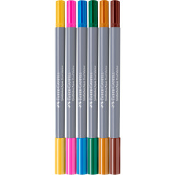 Akvareļu marķieri Faber-Castell Goldfaber Aqua, divpusēji, 6 krāsas, Fantasy Coconut