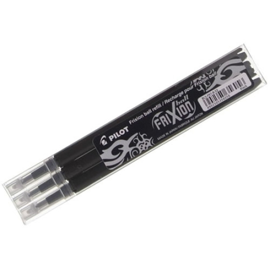 Стержни Pilot Frixion Ball 07мм черные 3шт