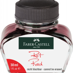 Чернила для перьевых ручек Faber-Castell Tinten Красный 30 мл Нестираемые