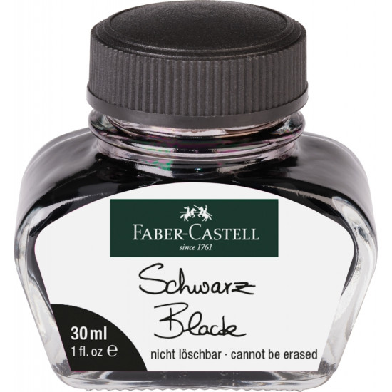 Чернила Faber-Castell 30мл черные стираемые