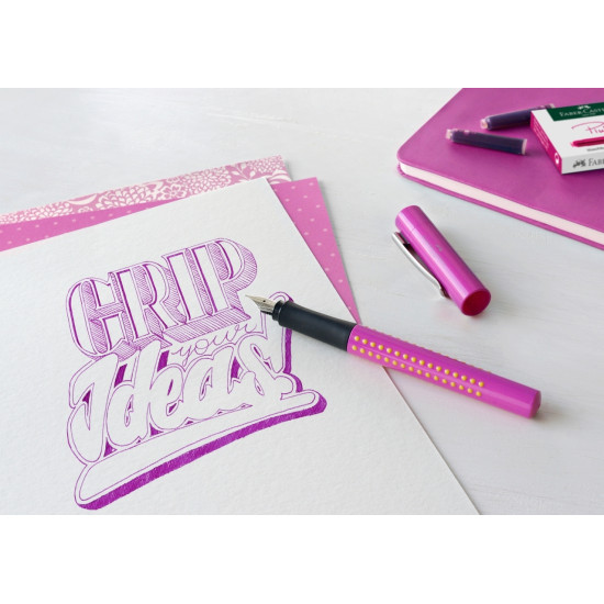 Чернильные картриджи Faber-Castell розовые стирающаяся 6шт
