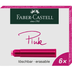 Чернильные картриджи Faber-Castell розовые стирающаяся 6шт