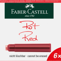 Чернильные картриджи Faber-Castell стандартные красные 6шт