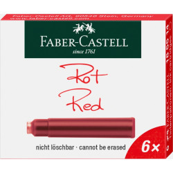 Чернильные картриджи Faber-Castell стандартные красные 6шт