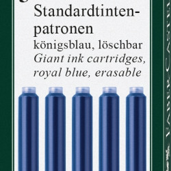 Чернильные картриджи Faber-Castell длинные синие стираемые 5 шт