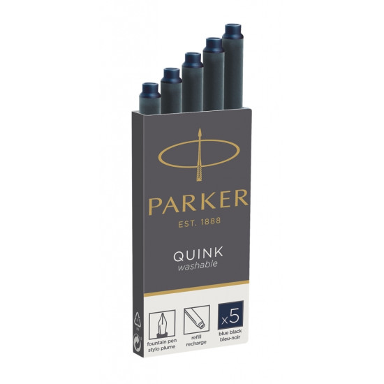 Картриджи Parker QUINK Long сине-черные 5шт