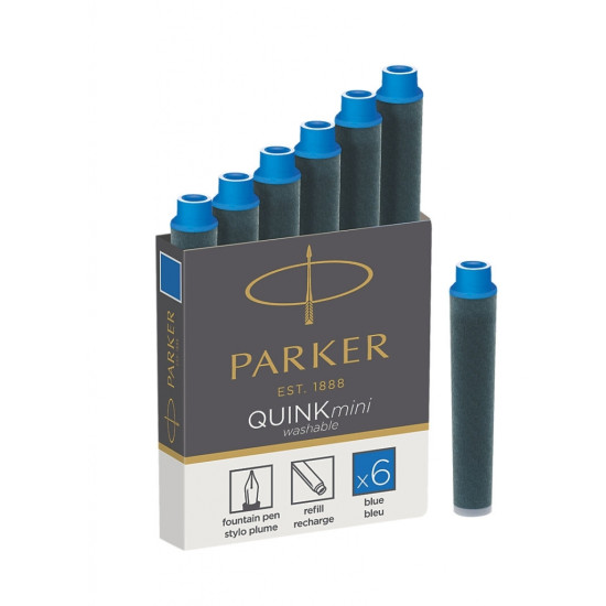 Картриджи Parker Quink Mini синие 6шт