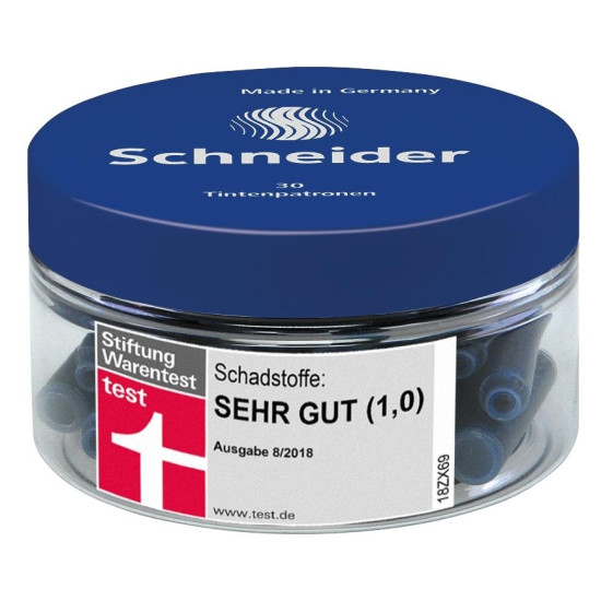 Чернильные катриджи Schneider Standard Royal Blue 30шт стираемые