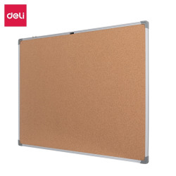 Доска пробковая DELI 90x120см желтая с рамкой