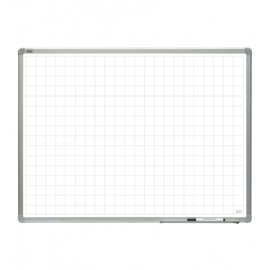 Magnētiskā tāfele 2x3 100x200cm, alumīnija rāmis, 5x5cm rūtaina